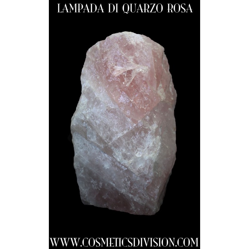 Lampada di quarzo rosa grande, pietre e cristalli - Cosmetics Division