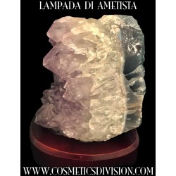 LAMPADA DI AMETISTA, (completa di lampadina e cavo con interrutore), 12 X 12 cm.,1999 gr., WWW.COSMETICSDIVISION.COM