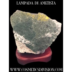 LAMPADA DI AMETISTA, (completa di lampadina e cavo con interrutore), 12 X 12 cm.,1999 gr., WWW.COSMETICSDIVISION.COM